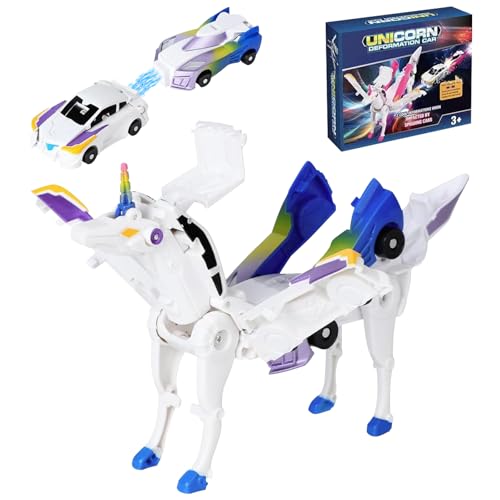 MACULPER Einhorn Ferngesteuertesauto für Kinder Einhorn Spielzeug ab 3 4 5 Jahre Einhorn Roboter Transformierendes Auto Spielzeug Transforming Toys für Mädchen Jungen von MACULPER