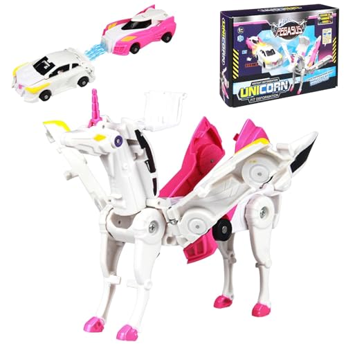 MACULPER Einhorn Ferngesteuertesauto für Kinder Transformator Spielzeug Geschenke für Kinder, Lernspielzeug Einhörner Spielzeug für Mädchen Jungen ab 3 4 5 6 7 Jahre von MACULPER