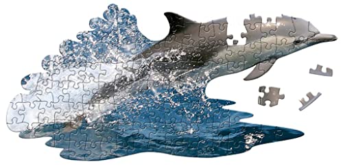 Madd Capp 884006 Dolphin Shape Puzzle Junior Delfin, Konturpuzzle 100 Teile, für Kinder und Erwachsene, Mehrfarbig von Madd Capp