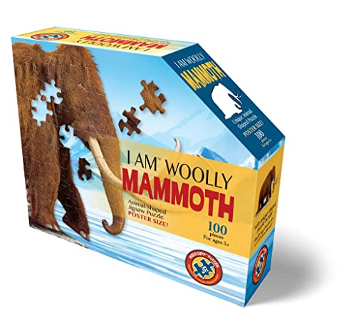 Madd Capp 884017 Tier Shape Puzzle Junior, Konturpuzzle Mammut, 100 Teile, für Erwachsene und Kinder von Madd Capp