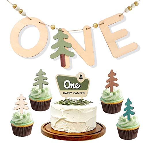One Camper Holz Banner Cupcake Topper Set - Camping Kuchen Topper Woodland Geburtstag Party Dekoration, Erster Camper Geburtstag Banner, Erster Hochstuhl Holz Safari Dschungel Girlande One Camper Holz Banner Cupcake Topper Set - Camping Kuchen Topper Woodland Geburtstag Party Dekoration, Erster Camper Geburtstag Banner, Erster Hochstuhl Holz Safari Dschungel Girlande von MADENG
