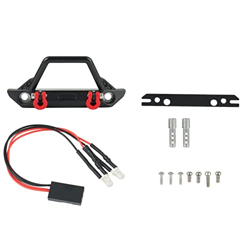 MADOC Metall Front StoßStange mit Licht für Axial SCX24 JLU AXI00002 Deadbolt 90081 1/24 RC Crawler Auto Upgrade Teile ZubehöR Flachkopf MADOC Metall Front StoßStange mit Licht für Axial SCX24 JLU AXI00002 Deadbolt 90081 1/24 RC Crawler Auto Upgrade Teile ZubehöR Flachkopf von MADOC