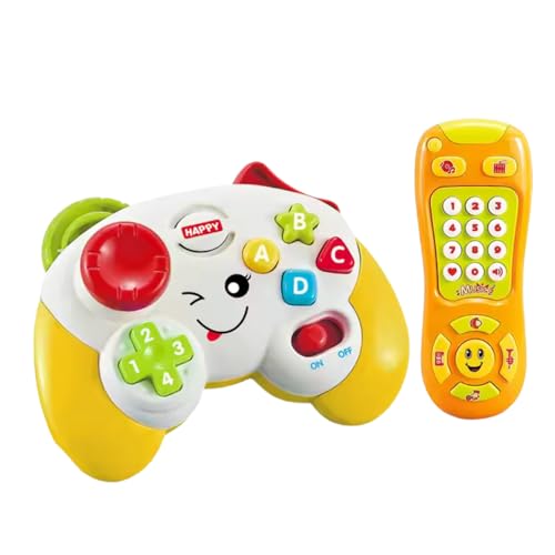 MADY Musikspielzeug-Set für Babys, Videospiel-Fernbedienung und Fernseher mit Sound und Lichtern | Zahlen und Buchstaben lernen, pädagogisches Geschenk für 6 Monate MADY Musikspielzeug-Set für Babys, Videospiel-Fernbedienung und Fernseher mit Sound und Lichtern | Zahlen und Buchstaben lernen, pädagogisches Geschenk für 6 Monate von MADY