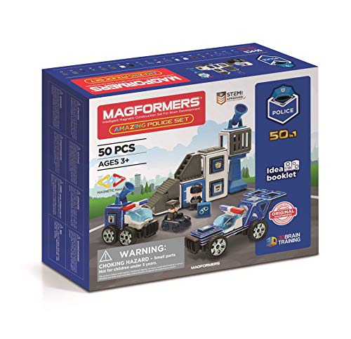MAGFORMERS GmbH 278-55 Magformers Amazing Police Set 50T, bunt von MAGFORMERS