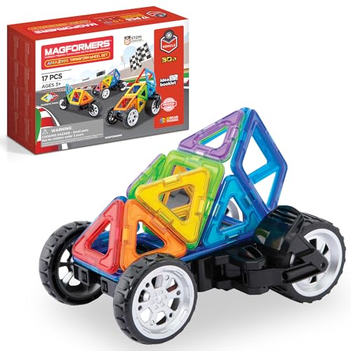 Magformers Amazing Transform Wheel Magnetic Building Blocks Toy. Makes Cars and Bikes. with Special Adjustable Multi-Wheel Piece., 26.2 x 18.2 x 8 cm von MAGFORMERS