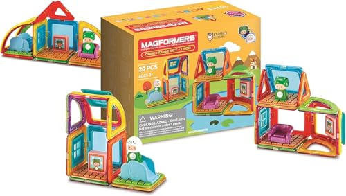 Magformers Cube House Frog 20-Piece Magnetic Construction Toy. STEM Set with Magnetic Shapes and Accessories. Makes Different Houses from Magnetic Tiles.. von MAGFORMERS