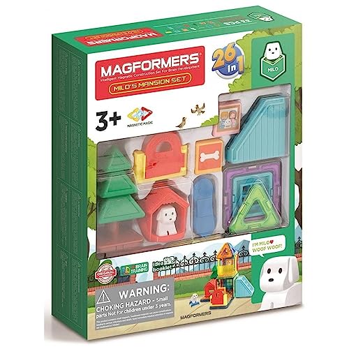 Magformers Milo's Mansion Set, Rainbow Colors, Educational Magnetic Geometric Shapes Tiles Building STEM Toy Set Ages 3+ von MAGFORMERS