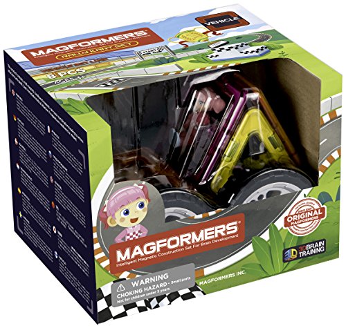 Magformers 707017 Rally Kart Girl racer Construction Set, Multicolor von MAGFORMERS