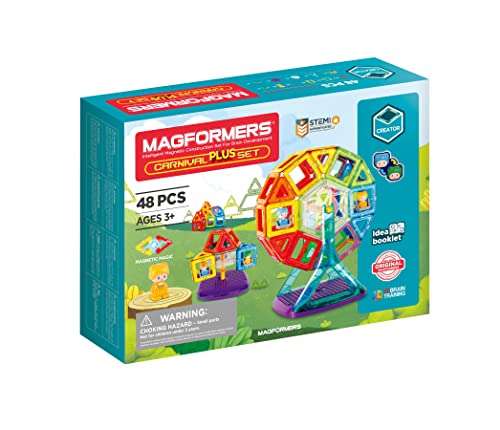 MAGFORMERS Magnetbausteine Carnival Plus Set, 48 Teile, 3-8 Jahre, 8x34x24 cm, Magnetisch, Bausteine Spielzeug, Lernspielzeug, Wissenschaftliches Denken, Unisex, Kunststoff, 703016 MAGFORMERS Magnetbausteine Carnival Plus Set, 48 Teile, 3-8 Jahre, 8x34x24 cm, Magnetisch, Bausteine Spielzeug, Lernspielzeug, Wissenschaftliches Denken, Unisex, Kunststoff, 703016 von MAGFORMERS