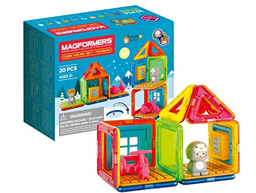 Magformers Cube House Penguin 20-Piece Magnetic Construction Toy. STEM Set with Magnetic Tiles and Accessories. Makes Different Houses for The Cute Character. von MAGFORMERS