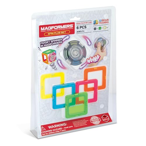 Magformers Fidget Spinner Magnetische Bausteine Set Magnetische Quadratische Fliesen Mit Zusätzlichem Magnetischem Fidget Spinner Stück Machen 3D-Modelle Drehen Tolles Reisespielzeug Magformers Fidget Spinner Magnetische Bausteine Set Magnetische Quadratische Fliesen Mit Zusätzlichem Magnetischem Fidget Spinner Stück Machen 3D-Modelle Drehen Tolles Reisespielzeug von MAGFORMERS