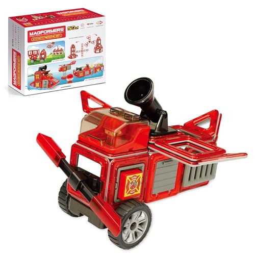 Magformers Fire Engine And Rescue Vehicle Set. Firefighters Magnetic Building Blocks Toy. Makes Over 50 Different Emergency Vehicles And Buildings. STEM Magnetic Tiles Toy For Children Aged Over 3. Magformers Fire Engine And Rescue Vehicle Set. Firefighters Magnetic Building Blocks Toy. Makes Over 50 Different Emergency Vehicles And Buildings. STEM Magnetic Tiles Toy For Children Aged Over 3. von MAGFORMERS