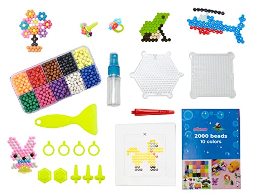 2000 magische Wasserperlen, DIY-Kreativitätsset zum Herstellen von Perlen und Formen mit 10-farbigen Kugeln, Enthält Schablonen, Ring, Basis und Kreisel, Basteln für Kinder 2000 magische Wasserperlen, DIY-Kreativitätsset zum Herstellen von Perlen und Formen mit 10-farbigen Kugeln, Enthält Schablonen, Ring, Basis und Kreisel, Basteln für Kinder von MAGIC SELECT