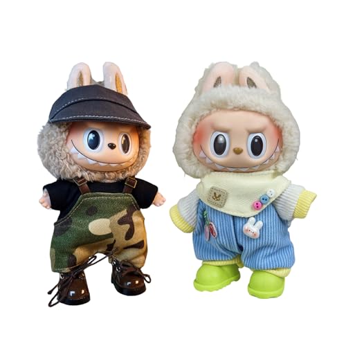 MAGIC SELECT 2-Teilige Puppenkleidung, Kompatibel mit Labubu 17 cm Plüsch. 2 Sets mit Kleidung und Accessoires. (Plüsch Nicht Enthalten). von MAGIC SELECT