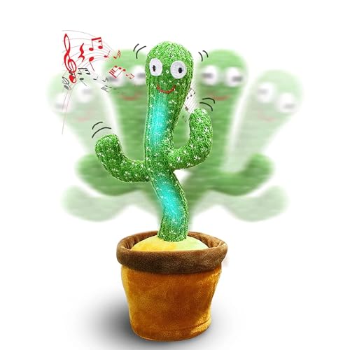 MAGIC SELECT Tanzender Kaktus mit Elektronischer Bewegung, Lichtern und 120 Songs. Hausverzierung. Batterien Nicht enthalten. von MAGIC SELECT