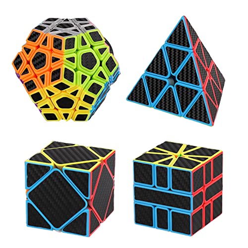 Meilong Moyu Cubing Classroom, Pyraminx, Skewb, Megaminx, Square, Stück, rutschfest, Carbonfaser, schneller, einfacher und weicher, 3D-Puzzle, Anfänger und Profis von MAGIC SELECT