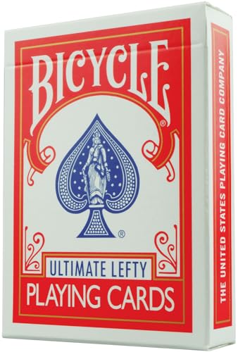 Fahrradkartenspiel für Linkshänder – Bicycle Ultimate Lefty (+ Tutorial mit 7 kostenlosen Routinen) (Rot) von MAGICAPLANET