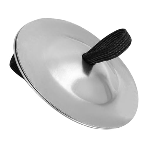 MAGICLULU 1 Paar Handrad Klatschen Handharfe Sensorisches Musical Musikspielzeug Handtrommel Musikinstrumente Fingerbecken Gongs Handpfanne Tamburine Für Erwachsene Eisen Silver von MAGICLULU