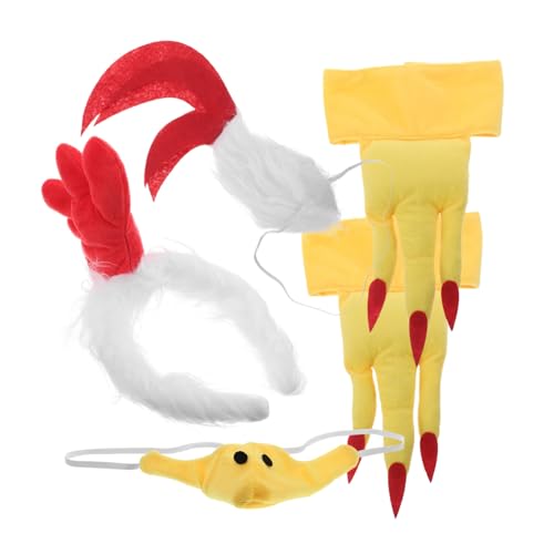 MAGICLULU 1 Satz Hahn-Anziehset Hühnernase Kostüm Hahn-Tierhaar-Reifen Hühnerkostüm tierkostüme für Kostümparty Accessoires Zubehör für Tierkostüme Accessoires zum Anziehen Stoff MAGICLULU 1 Satz Hahn-Anziehset Hühnernase Kostüm Hahn-Tierhaar-Reifen Hühnerkostüm tierkostüme für Kostümparty Accessoires Zubehör für Tierkostüme Accessoires zum Anziehen Stoff von MAGICLULU