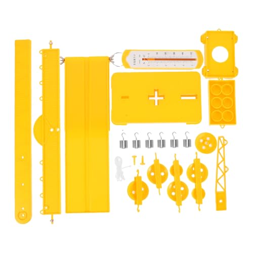 MAGICLULU 1 Satz Hebelscheibe -Set Physik experimente Wissenschaftliches Experiment für Flaschenzüge mit Halter DIY-Modellbausatz für Physikexperimente Eisen Yellow von MAGICLULU