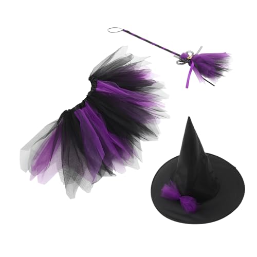 MAGICLULU Halloween Hexenkostüme für Frauen Schwarzer Hexenhut Set Mädchen Rollenspielkleid Besen Jungen und Mädchen Cosplay Anzug MAGICLULU Halloween Hexenkostüme für Frauen Schwarzer Hexenhut Set Mädchen Rollenspielkleid Besen Jungen und Mädchen Cosplay Anzug von MAGICLULU