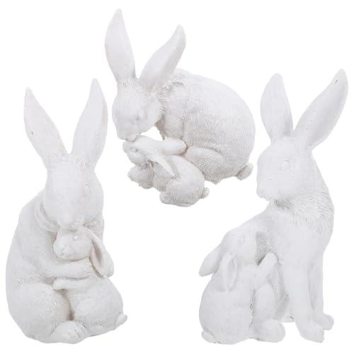 MAGICLULU 1 Satz Kaninchen-Ornament Aus Harz Hasentierspielzeug Süße Hasenfigur Bärenstatue Häschen-Statue Bären-gartendekoration Kaninchen-gartenstatue Hasen-mittelstücke Für Tische Weiß MAGICLULU 1 Satz Kaninchen-Ornament Aus Harz Hasentierspielzeug Süße Hasenfigur Bärenstatue Häschen-Statue Bären-gartendekoration Kaninchen-gartenstatue Hasen-mittelstücke Für Tische Weiß von MAGICLULU