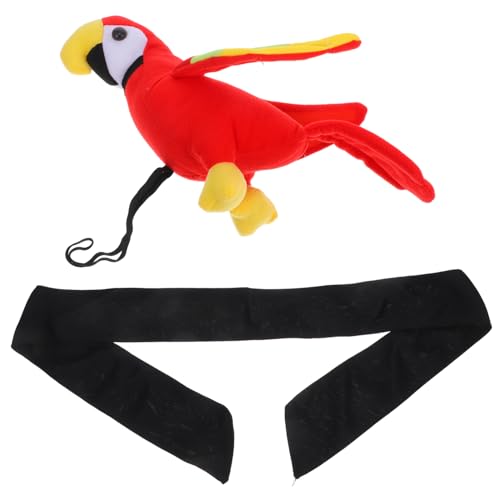 MAGICLULU 1 Satz Piratenpapagei Simulation Party Jimmy Groß Erwachsene Dekoration Cosplay-zubehör Piratenvogel Für Die Schulter Knuddelig Papagei Halloween Schulterpapagei Plüsch von MAGICLULU