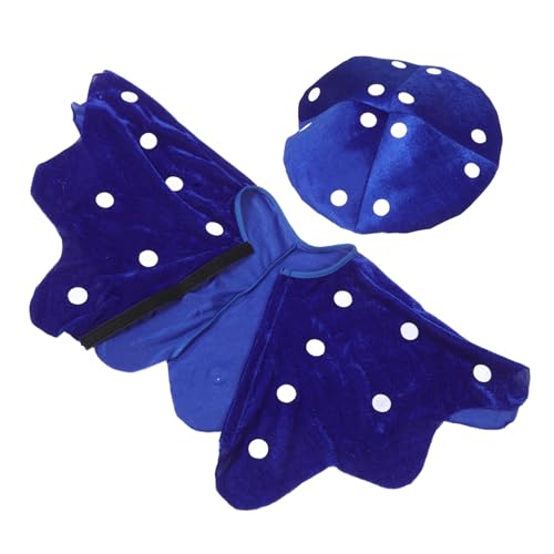 MAGICLULU Pilz Kostüm Set Kinder Kappe Schal Cape Bühne Leistung Halloween Party Festival Erwachsene Kinder Kostüm von MAGICLULU