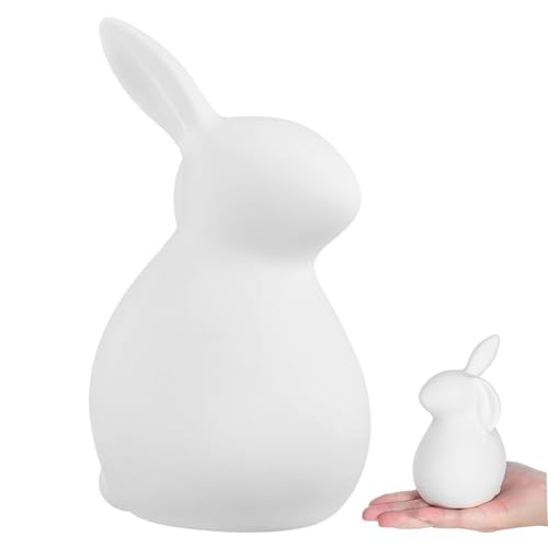 MAGICLULU 1 Stück Kaninchen-Verzierung hühner gieskanne kinderspielzeug Cute Decor Mini Häschen-Kuchendekorationen Hüttendekor Simulations-Kaninchen- Desktop-Kaninchen Weiß von MAGICLULU