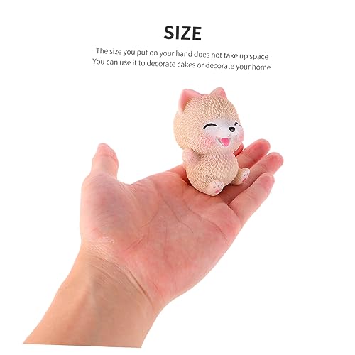MAGICLULU 1 Stück Katze-Harz-Ornament Dekoration Katze-Skulptur-Figur Katze für Katzenkuchenfiguren Katzenverzierung Home Ornament Backenverzierung Kuchendekor aus Harz Kuchen Rosa von MAGICLULU