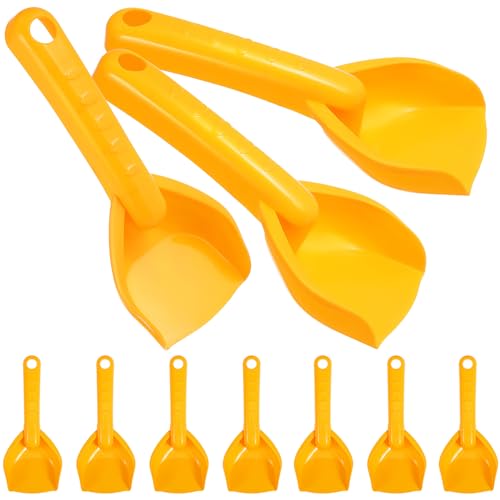 MAGICLULU 10 Stück Sandschaufeln Kleine Strandschaufeln Aus Kunststoff Für Die Sandversorgung 7 07 X 2 95 X 1 38 Zoll Gelb von MAGICLULU