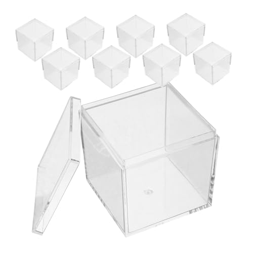 MAGICLULU 10 Stück Teiliges Klare Würfelbox Lebensmittelechte Acryl Box für Mineralproben und Feuchtigkeitsschutz für Pflanzen und Steine MAGICLULU 10 Stück Teiliges Klare Würfelbox Lebensmittelechte Acryl Box für Mineralproben und Feuchtigkeitsschutz für Pflanzen und Steine von MAGICLULU