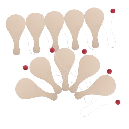 MAGICLULU 10 Stücke Schläger Handgemachte Doodle Board Paddel Ziegel Lernspielzeug Handwerk Mädchen Kinderspielzeug Antwort Kleines Planschbecken Tragbare Zappelmatte Aus Holz von MAGICLULU