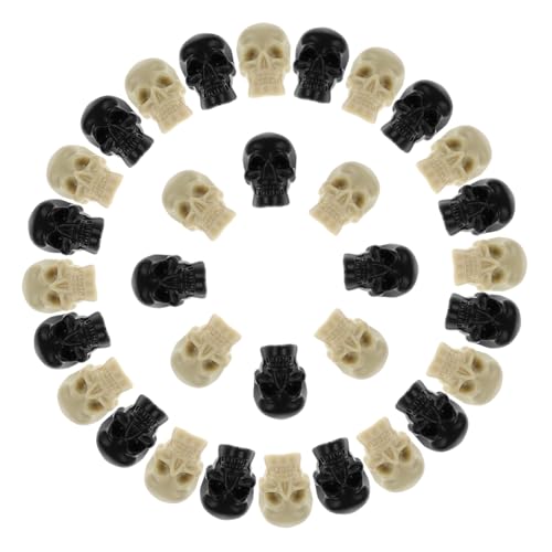 MAGICLULU 100 Stück Halloween-Schädel Dekorationen Party Halloween-Skelett Halloween Dekoration Halloween Foto Requisiten Kleiner kriechender Schädelkopf Schädelmodell aus Kunststoff Plastik von MAGICLULU