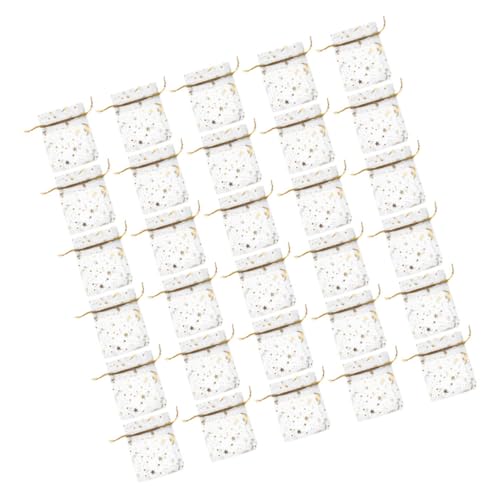 MAGICLULU 100 Stück Netztasche Schmuckbeutel Fiesta Partydekorationen Würfel Gäste geschenkverpackung hochzeitsdekoration stoffbeutel Beutelbeutel leer kleine Geschenktüten Organza Golden von MAGICLULU