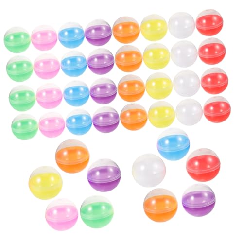 MAGICLULU 100 Stück Runde -Schale Kapseln für Verkaufsautomaten Gewinnautomatenkapsel Plastikball süßigkeiten Box Verkaufsautomat für Spielzeugkapseln Automatenkapseln für von MAGICLULU