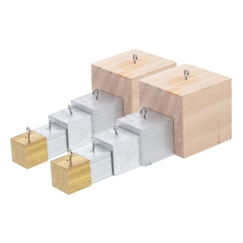 MAGICLULU 10Er Set Quader Lehrmittel Set Ausbildungswerkzeuge Physik experimente experimentierkasten Wissenschaftliche Ausrüstung Metallwürfel Würfeldichte Aluminiumwürfel Würfeleisen Kupfer von MAGICLULU