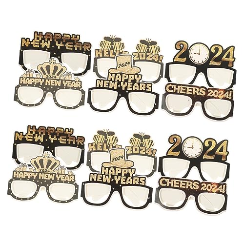 MAGICLULU Lustige Silvester-partybrille 3D-papierrahmen Foto-Requisite Nye-kostümzubehör Jungen Und Mädchen Erwachsene MAGICLULU Lustige Silvester-partybrille 3D-papierrahmen Foto-Requisite Nye-kostümzubehör Jungen Und Mädchen Erwachsene von MAGICLULU