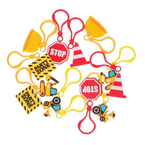 MAGICLULU 12 Stück Mini Werkzeug Schlüsselanhänger Aus Kunststoff Schlüsselanhänger Für Kindergeburtstage Partygeschenke Für Auto Bau Thema Zubehör Partygeschenk von MAGICLULU