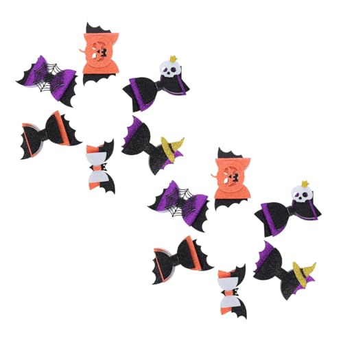 MAGICLULU 12 Stück Teiliges Halloween Haarspangen für Damen und Leichte Party Haarclips mit Kürbis Geist Spinne Fledermaus und Hexenhut Schnelle Anwendung Vielseitig Kombinierbar für Kostüm von MAGICLULU