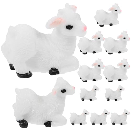 MAGICLULU 12 Stück Teiliges Mini Schaf Figuren Realistische Tierfiguren aus Resin für Garten und Desktop Dekoration für Mikrolandschaften und Mini MAGICLULU 12 Stück Teiliges Mini Schaf Figuren Realistische Tierfiguren aus Resin für Garten und Desktop Dekoration für Mikrolandschaften und Mini von MAGICLULU
