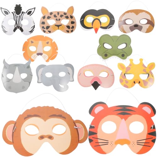 MAGICLULU 12 Stück Tiermasken Lustige Deko für Kindergeburtstag Cosplay Tierpartys Wiederverwendbare Masken mit Realistischen Tierdesigns für Halloween Karneval Festlichkeiten MAGICLULU 12 Stück Tiermasken Lustige Deko für Kindergeburtstag Cosplay Tierpartys Wiederverwendbare Masken mit Realistischen Tierdesigns für Halloween Karneval Festlichkeiten von MAGICLULU