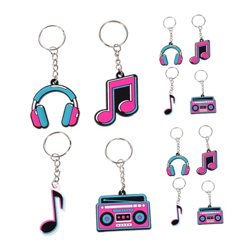 MAGICLULU 12pcs Musik Hinweis Schlüsselring Party Musik Thema Für Musik Keychain Musik Geburtstag Partei Liefert von MAGICLULU