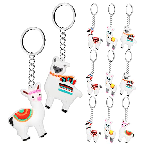 MAGICLULU 12Stücke Alpaka Schlüsselanhänger Kawaii Tier Schlüsselanhänger Niedliche Cartoon Anhänger Für Taschen Und Rucksäcke Perfektes Mitgebsel Für Kindergeburtstage Und von MAGICLULU