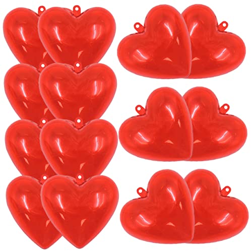 MAGICLULU 14 Stück Teiliges Herz Füllbälle Transparente Love Heart Ball Deko Wiederbefüllbar für Valentinstag Hochzeit Geburtstag Leicht Hängend DIY Geschenkbox für Party und Festdeko von MAGICLULU