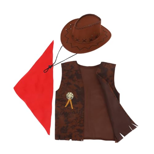 MAGICLULU 1Satz Cowgirl Outfit für Kleinkinder Western Kostüm mit Bandana für Halloween Mottopartys und Verkleidungsspaß Kinderfreundlicher Müheloses Styling MAGICLULU 1Satz Cowgirl Outfit für Kleinkinder Western Kostüm mit Bandana für Halloween Mottopartys und Verkleidungsspaß Kinderfreundlicher Müheloses Styling von MAGICLULU