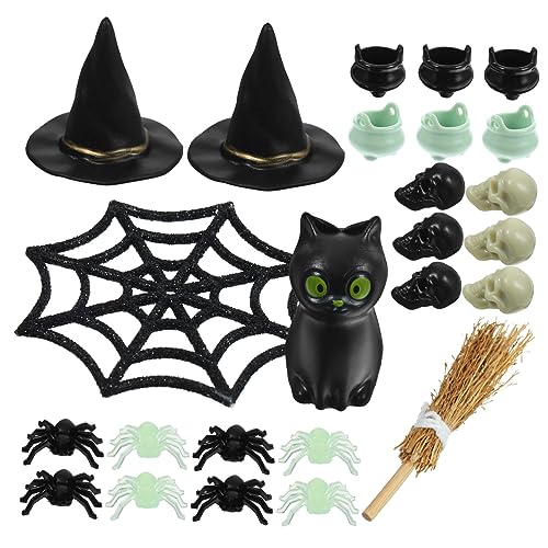 MAGICLULU 1Satz Halloween Dekoration Teiliges Puppenhaus Zubehör Für Kreative DIY Projekte Halloween Partys Und Miniaturlandschaften Leicht Und Tragbar von MAGICLULU