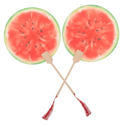 MAGICLULU 2 Kühlventilatoren Mit Wassermelonenmotiv: Runde Fächer Aus Handgefertigtem Papier, Sommerfrucht-requisiten Für Fotografie, Camping Und Partygeschenke MAGICLULU 2 Kühlventilatoren Mit Wassermelonenmotiv: Runde Fächer Aus Handgefertigtem Papier, Sommerfrucht-requisiten Für Fotografie, Camping Und Partygeschenke von MAGICLULU