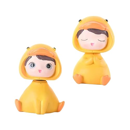 MAGICLULU 2 Pcs Harz Dashboard Auto Ornamente Cartoon Schütteln Spielzeug Für Auto Innen Hause von MAGICLULU