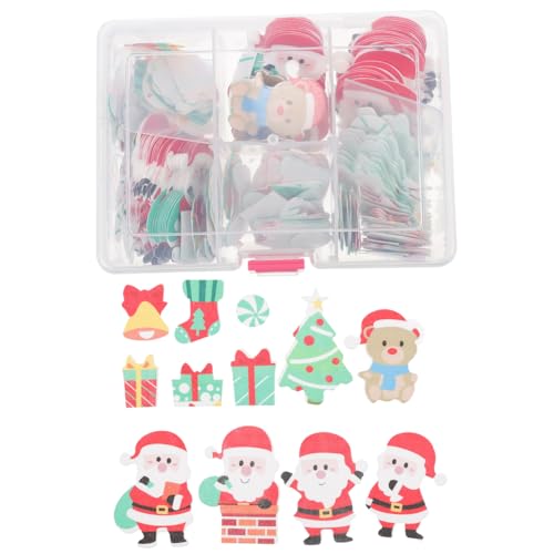 MAGICLULU 2 Sätze Dekoration Aus Klebrigem Reispapier Weihnachtsdeko Kuchendekoration Im Weihnachtlichen Stil Gebäck Diy Ornament Gebäck Verzierung Klebriges Reispapier Rot 300 Stück * 2 von MAGICLULU
